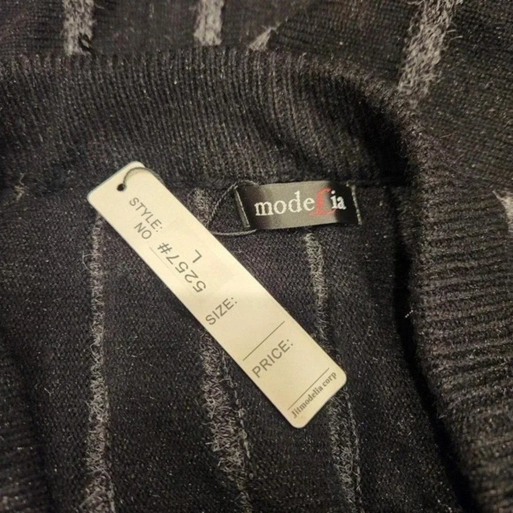 NWT ModeLia‎ XL Peasant maxi skirt; black and gray sz XL
